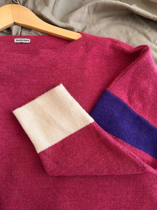 Rachel Comey Sweaters - Rachel Comey Baby Alpaca Sweater Sz M | Boatneck, Colorblock, RARE